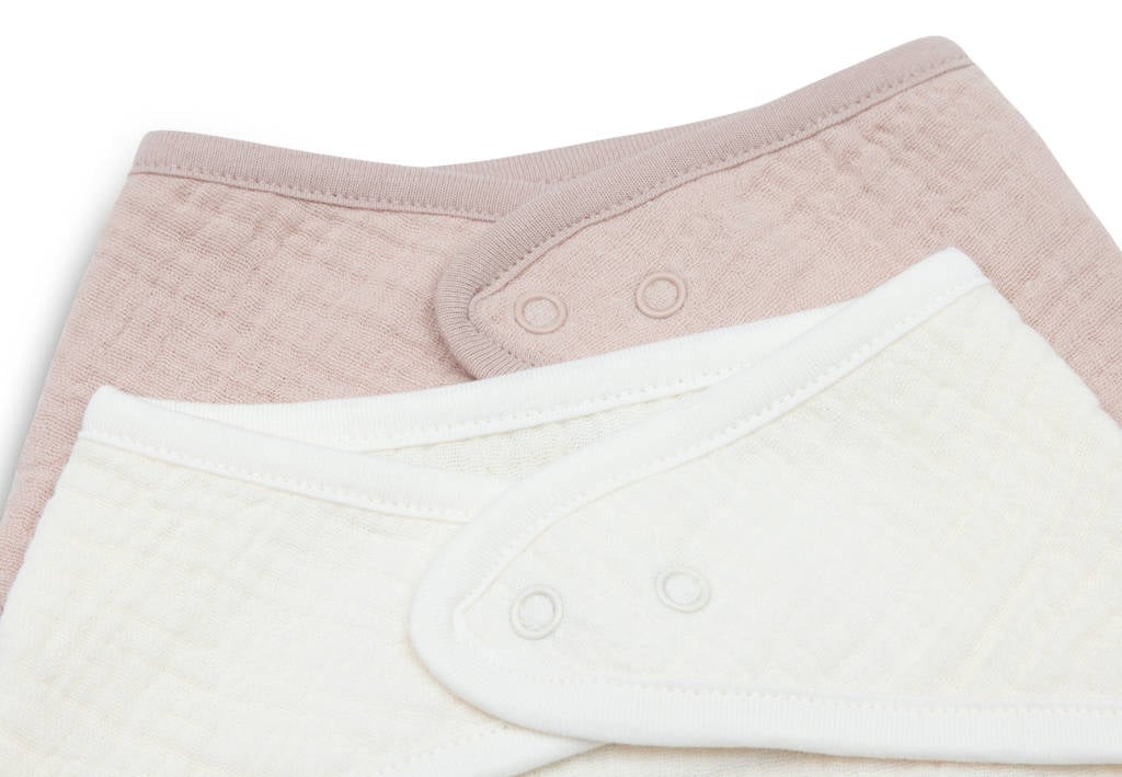 hydrofiele bandana slabWild Rose/Oatmeal - set van 2