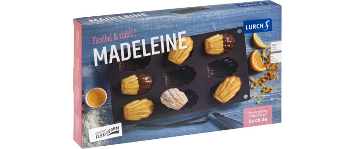 Madeleine-Backform Flexi BraunBackform Madeleine-Pfanne