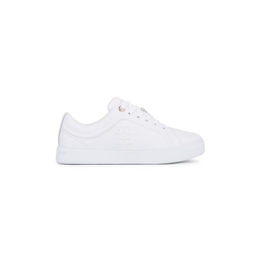 Tommy Hilfiger Casual Leather Cupsole Sneakers, Hvid, 41
