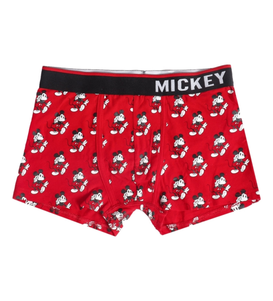 Cuecas Boxer/Cuecas Disney Mickey Mouse State em Caixa de Metal para Presente Vermelha