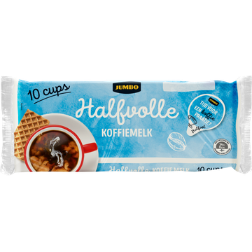 Jumbo Halfvolle Koffiemelk Cups 10 Stuks