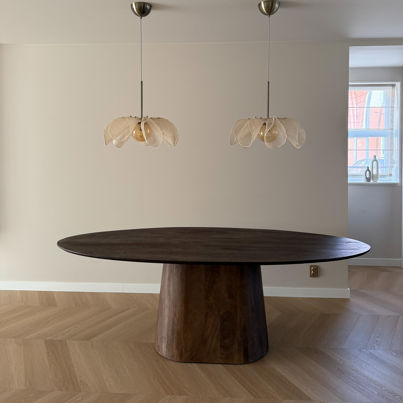 Eetkamertafel Oslo ovaal Bruin 160cm