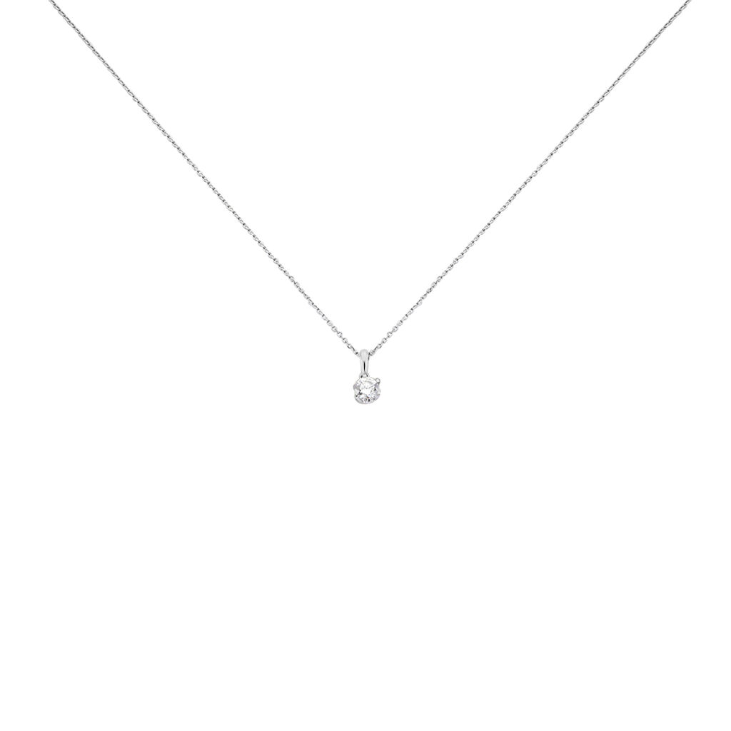Collier Natalia Platine Blanc Diamant