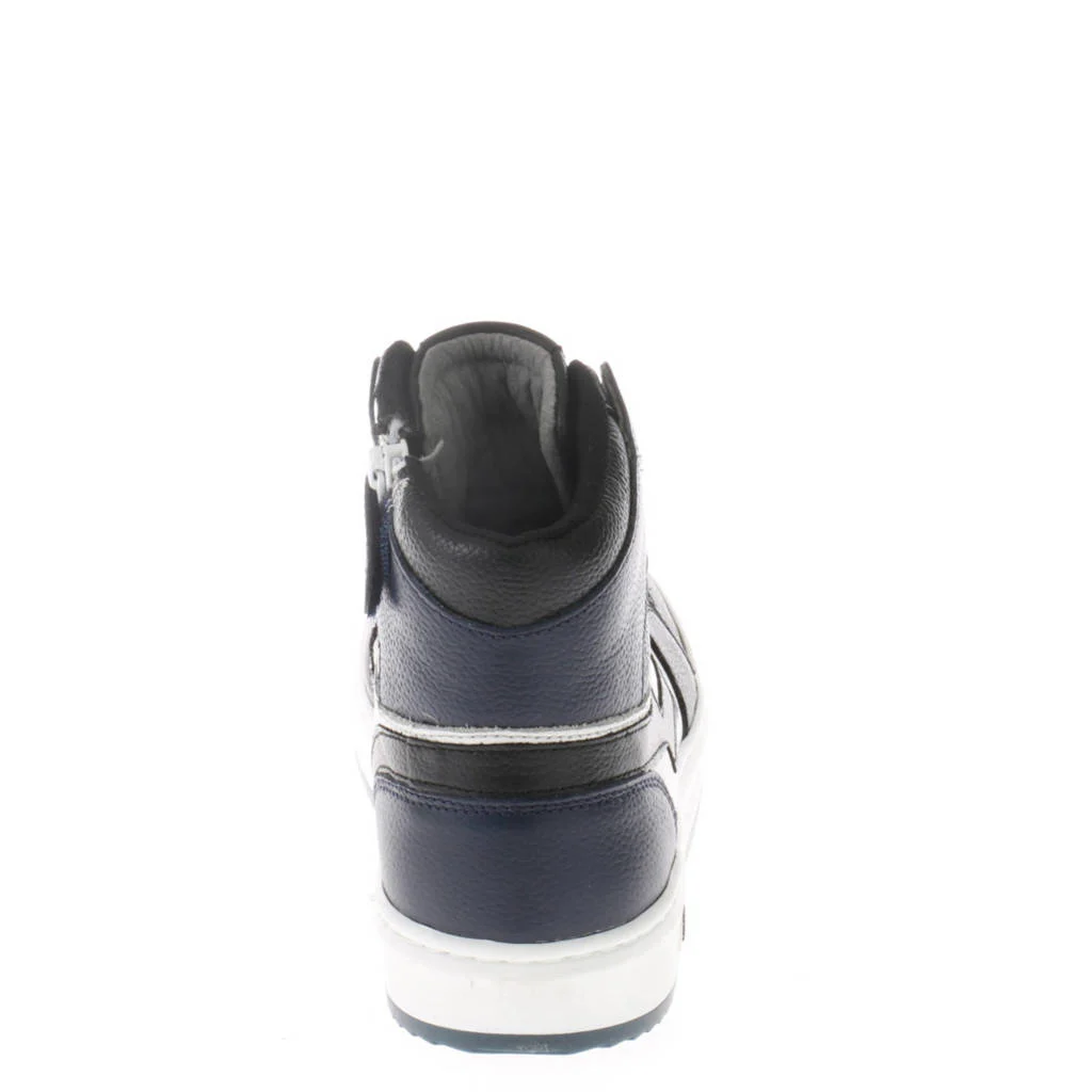 Red Code leren sneakers donkerblauw