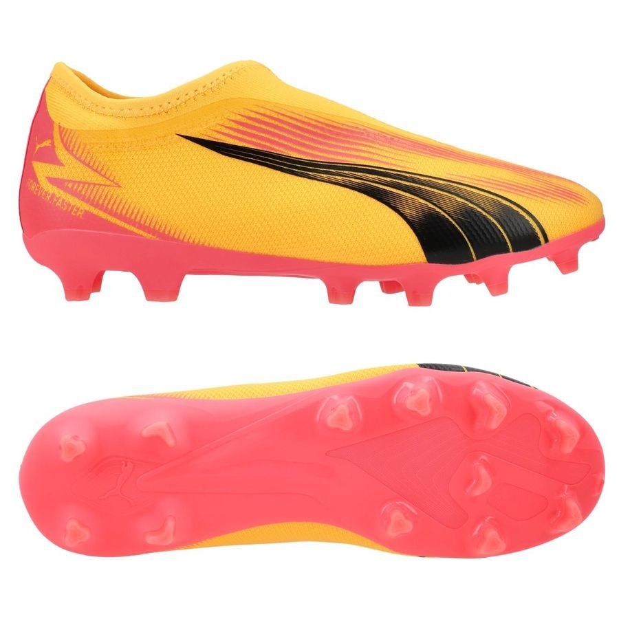 PUMA Ultra Match   Laceless FG/AG Forever Faster - Sun Stream/Noir/Crépuscule Enfant