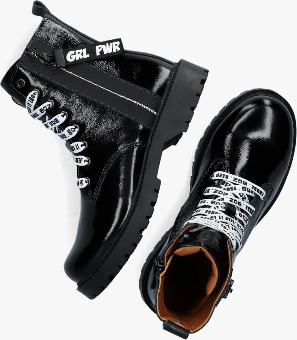 BRAQEEZ zwarte braqeez veterboots belle boot