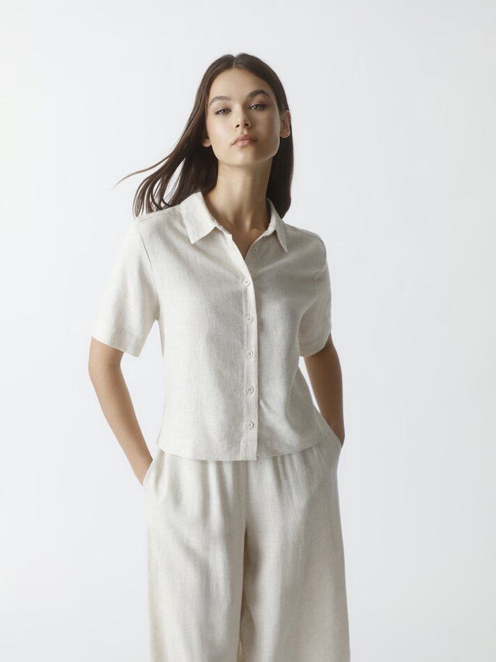 Camisa de linho - Natural