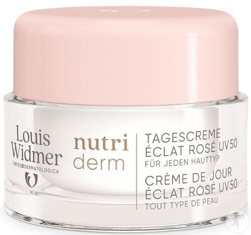 Louis Widmer Nutriderm Crème De Jour Éclat Rosé IP50 Sans Parfum Pot 50ml