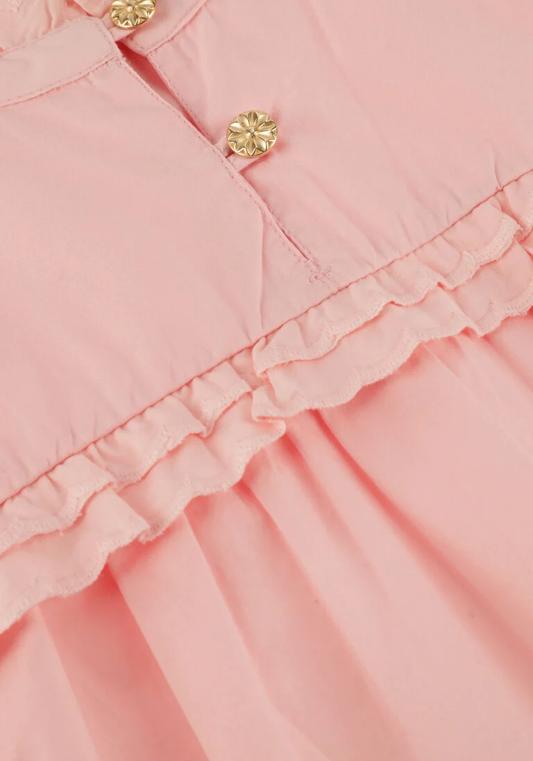 SCOTCH & SODA roze scotch & soda blouse ruffle detail long sleeved crispy