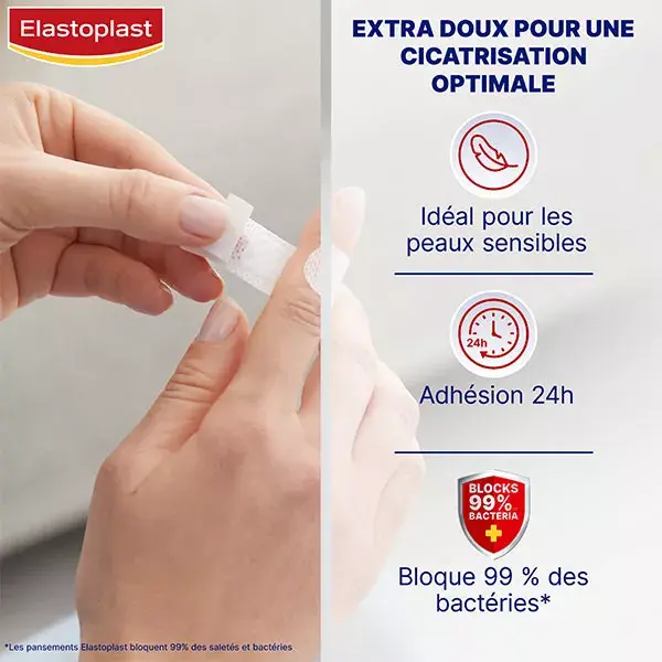 Curativo Elastoplast Sensitive Branco, 20 unidades
