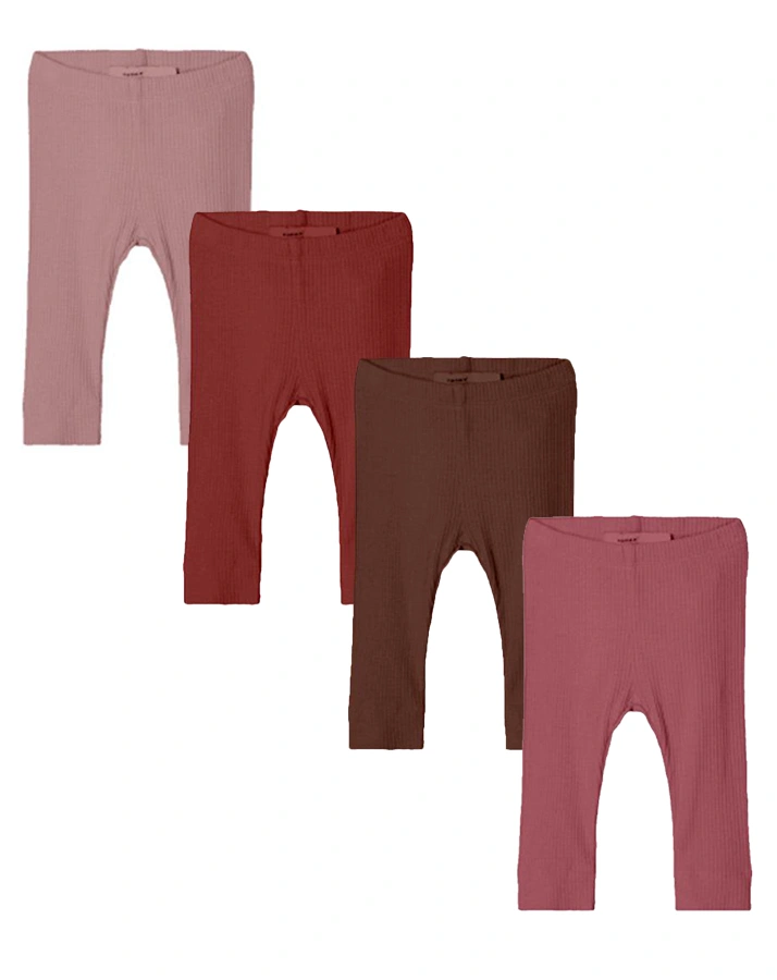 Leggings NBFKABEX 4er-Pack in Rocky Road