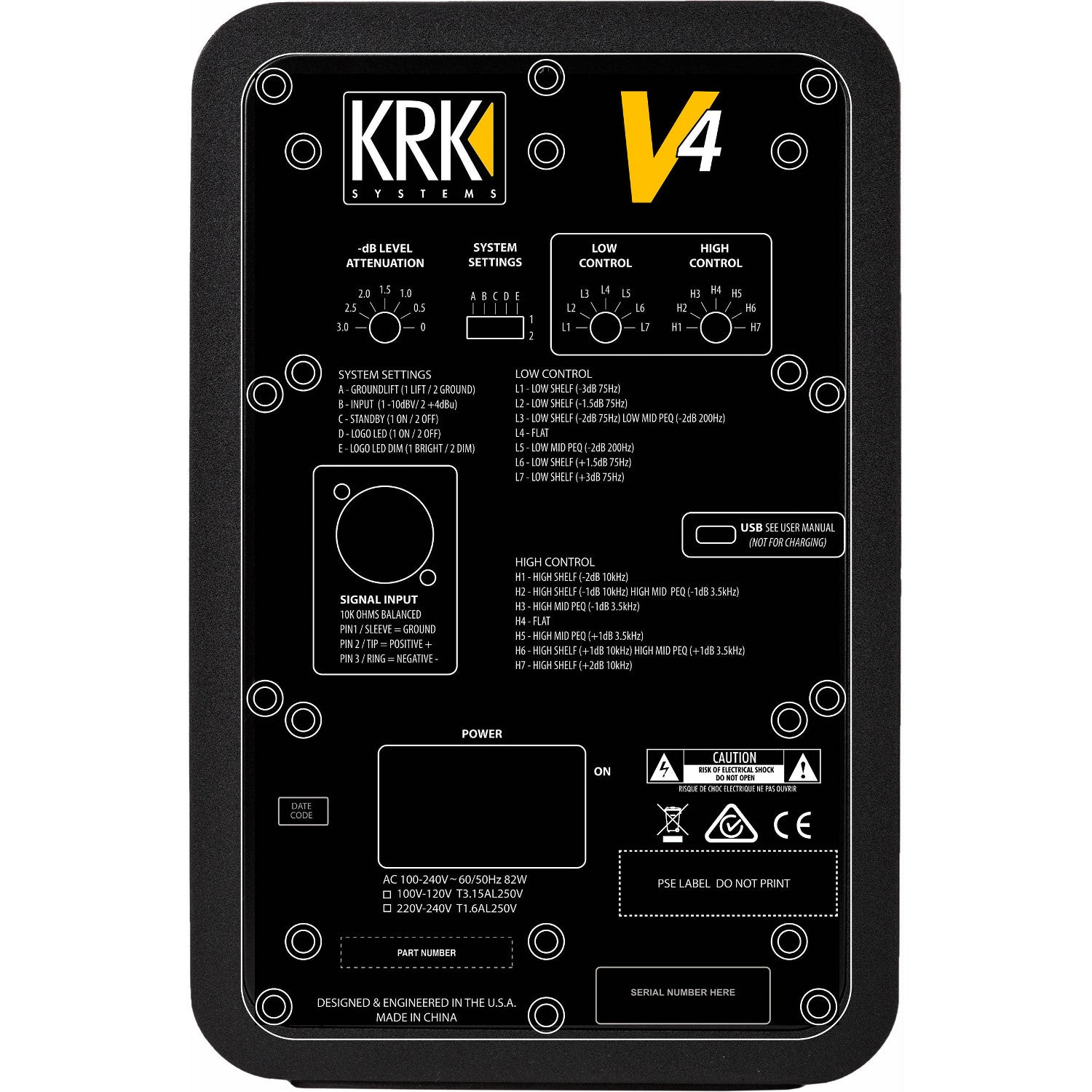 KRK V4 S4 actieve studiomonitor (set van 2) met Monpads