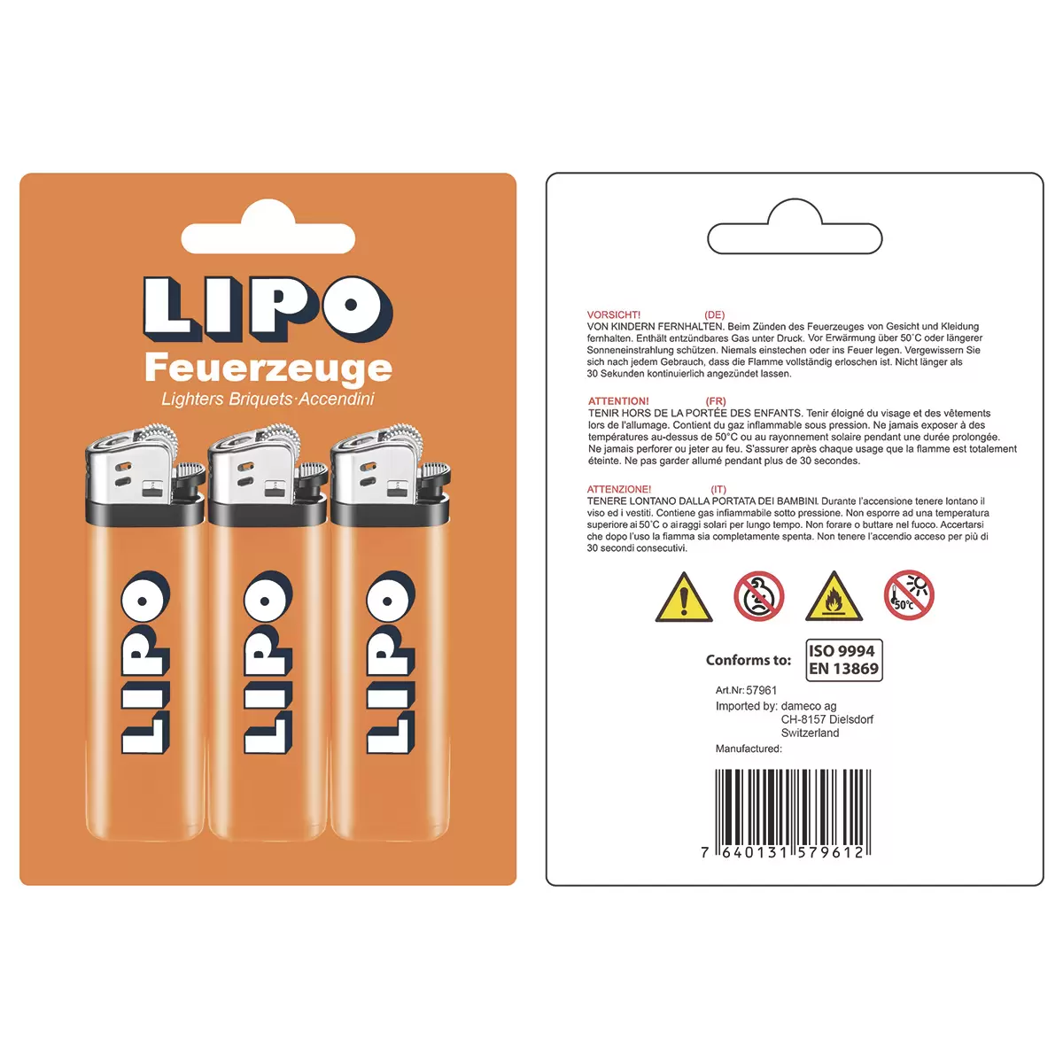 Lipo Feuerzeug Best Price Orange