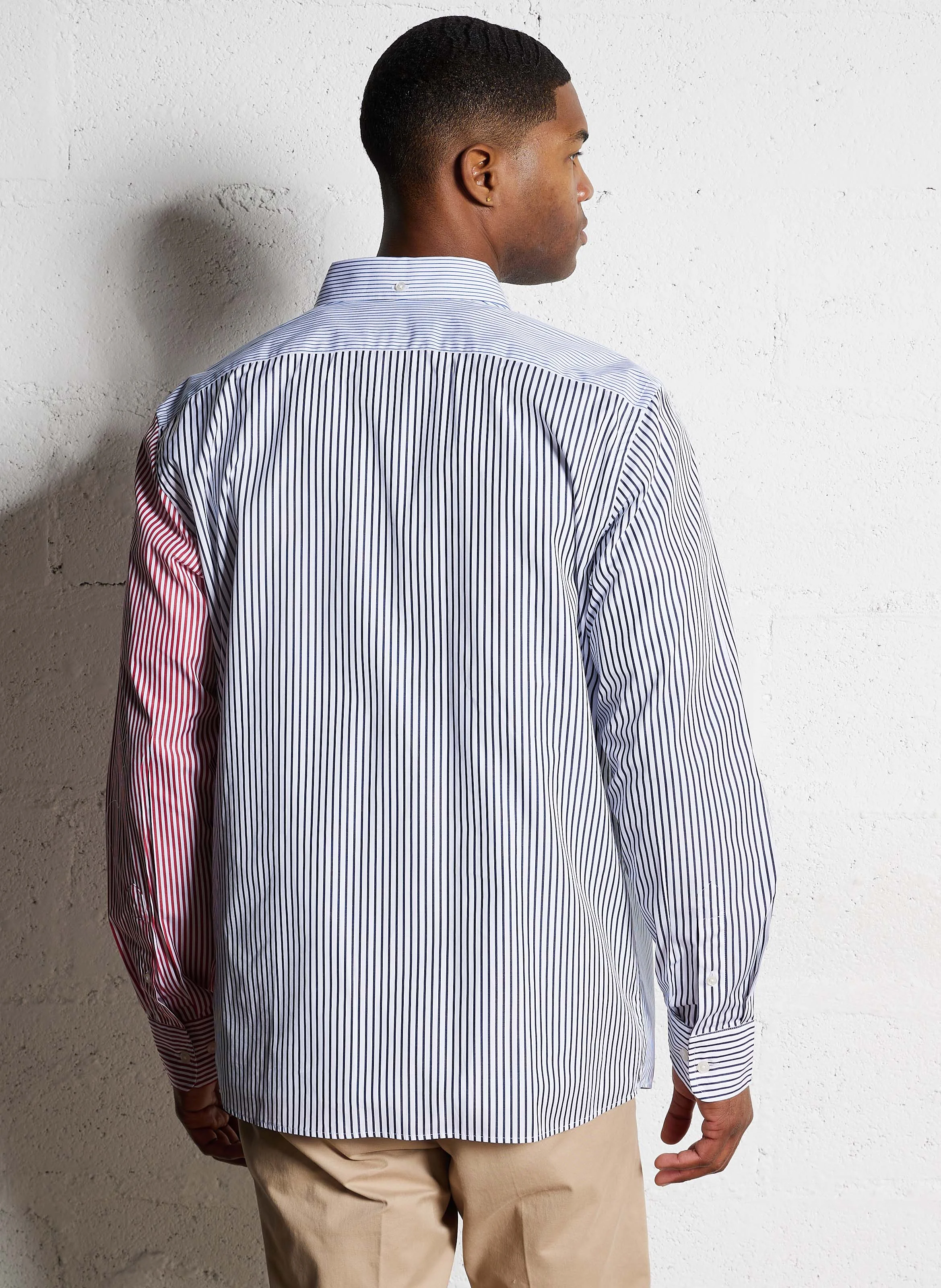 Chemise droite en coton rayé | Multicolore