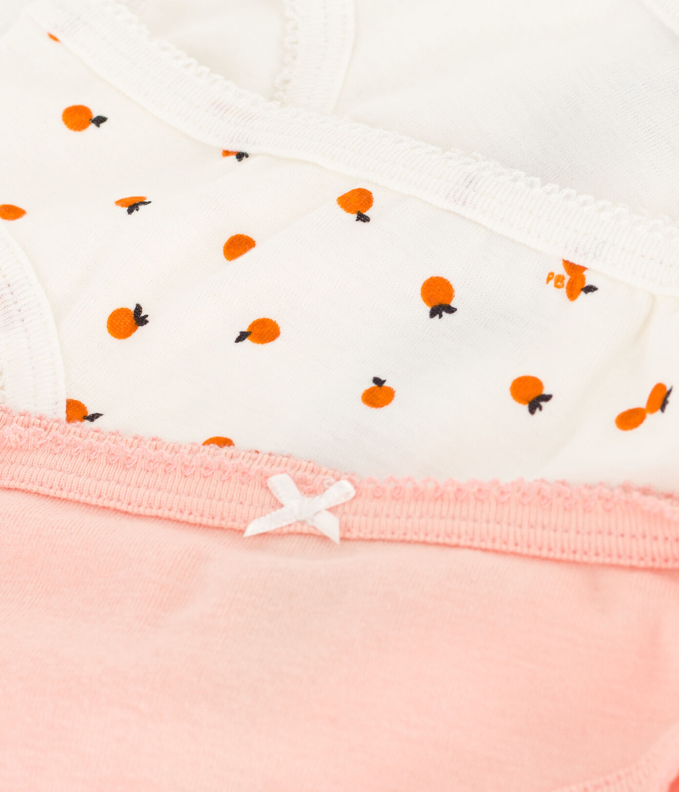 Lot de 3 culottes orangettes en coton petite fille
