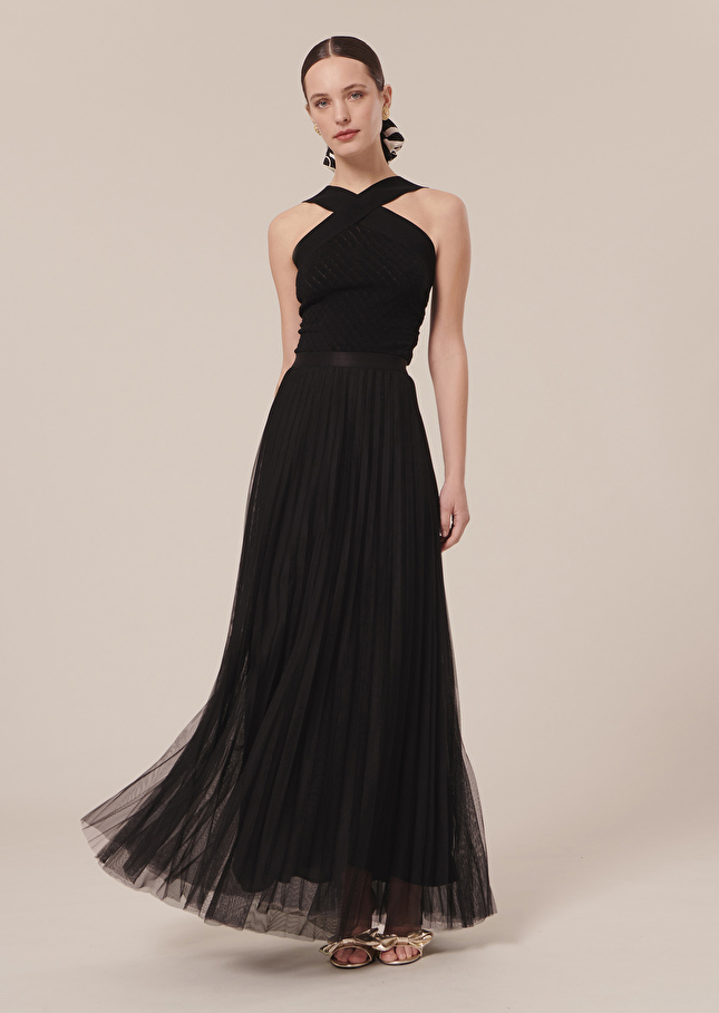 Jupe Juliettenoire en tulle plissée