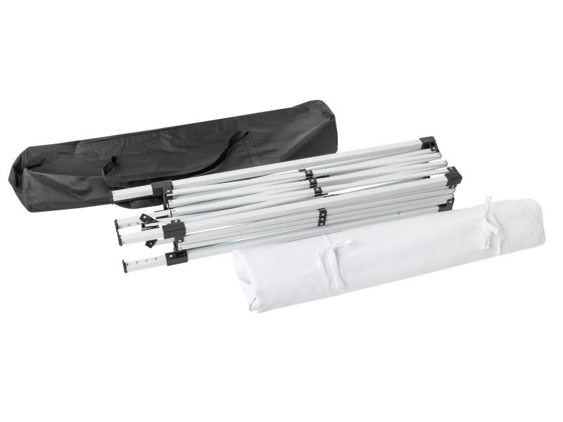 COCON Pavillon F00413, 3 x 3 m, faltbar, Weiss Schutz vor Sonneneinstrahlung und leichtem Nieselregen