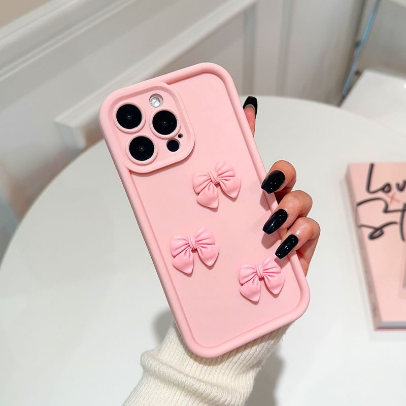 Tondephiry - Bow telefoonhoesje - iPhone 16 Pro Max / 16 Pro / 16 Plus / 16 / 15 Pro Max / 15 Pro / 15 Plus / 15 / 14 Pro Max / 14 Pro / 14 Plus / 14 / 13 Pro Max / 13 Pro / 13