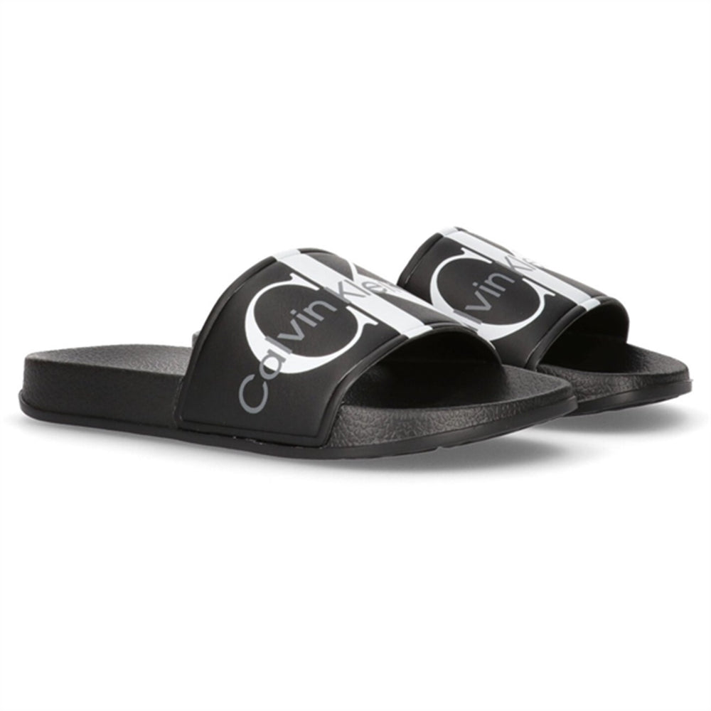 Køb Calvin Klein Logo Pool Slide Black