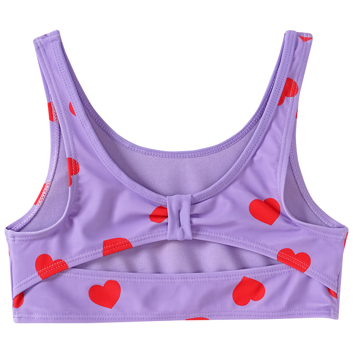 Famy Mädchen Bikini mit Herz-Allover helllila