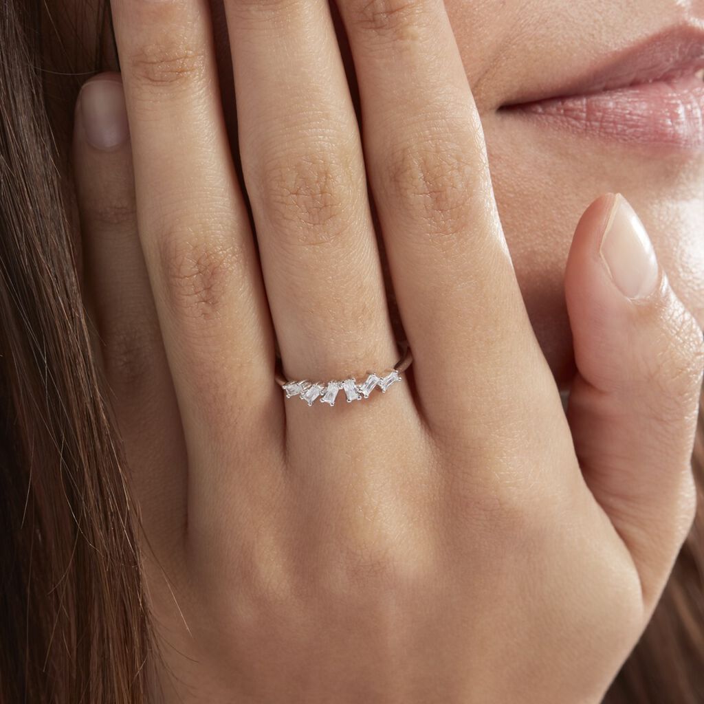 Bague Adonia Argent Blanc Oxyde De Zirconium