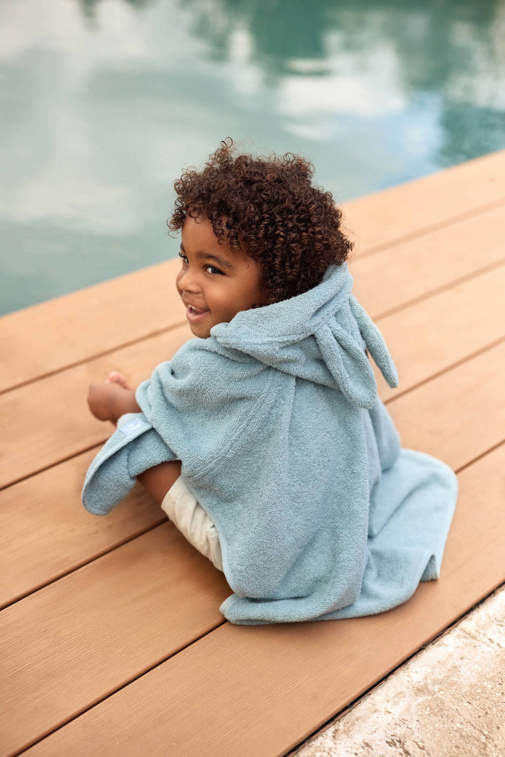 badstof badponcho Sea Green