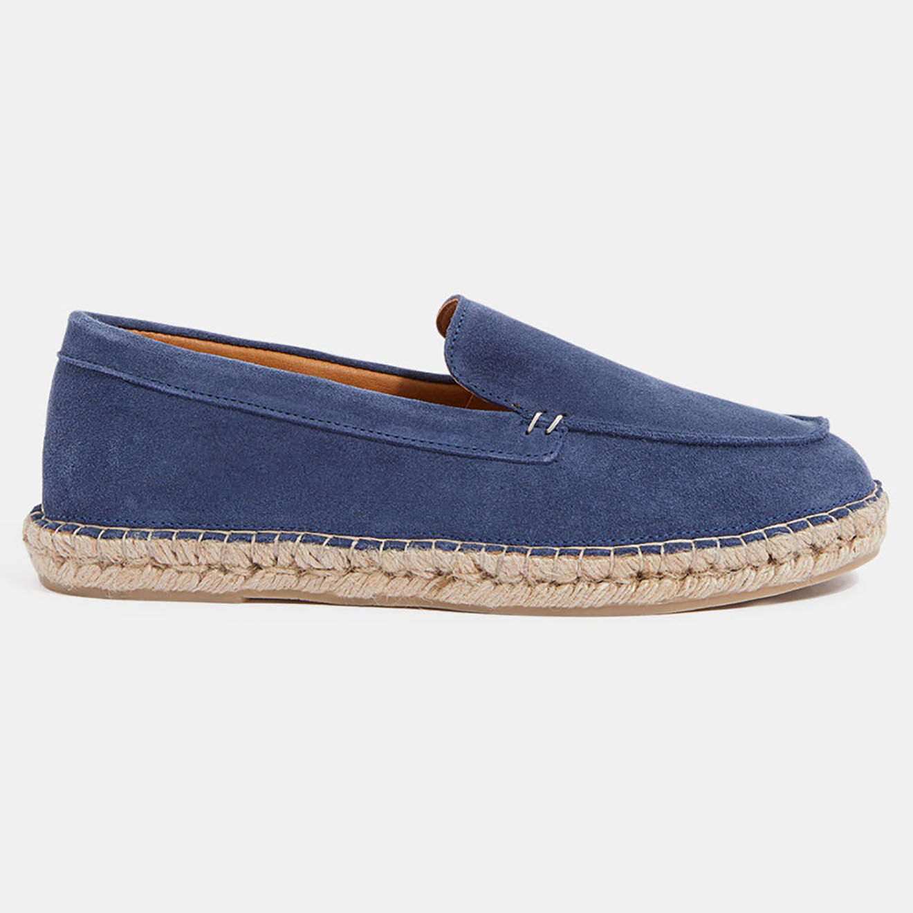 Comptoir GL Mocassins espadrilles en Velours de Cuir bleu jean