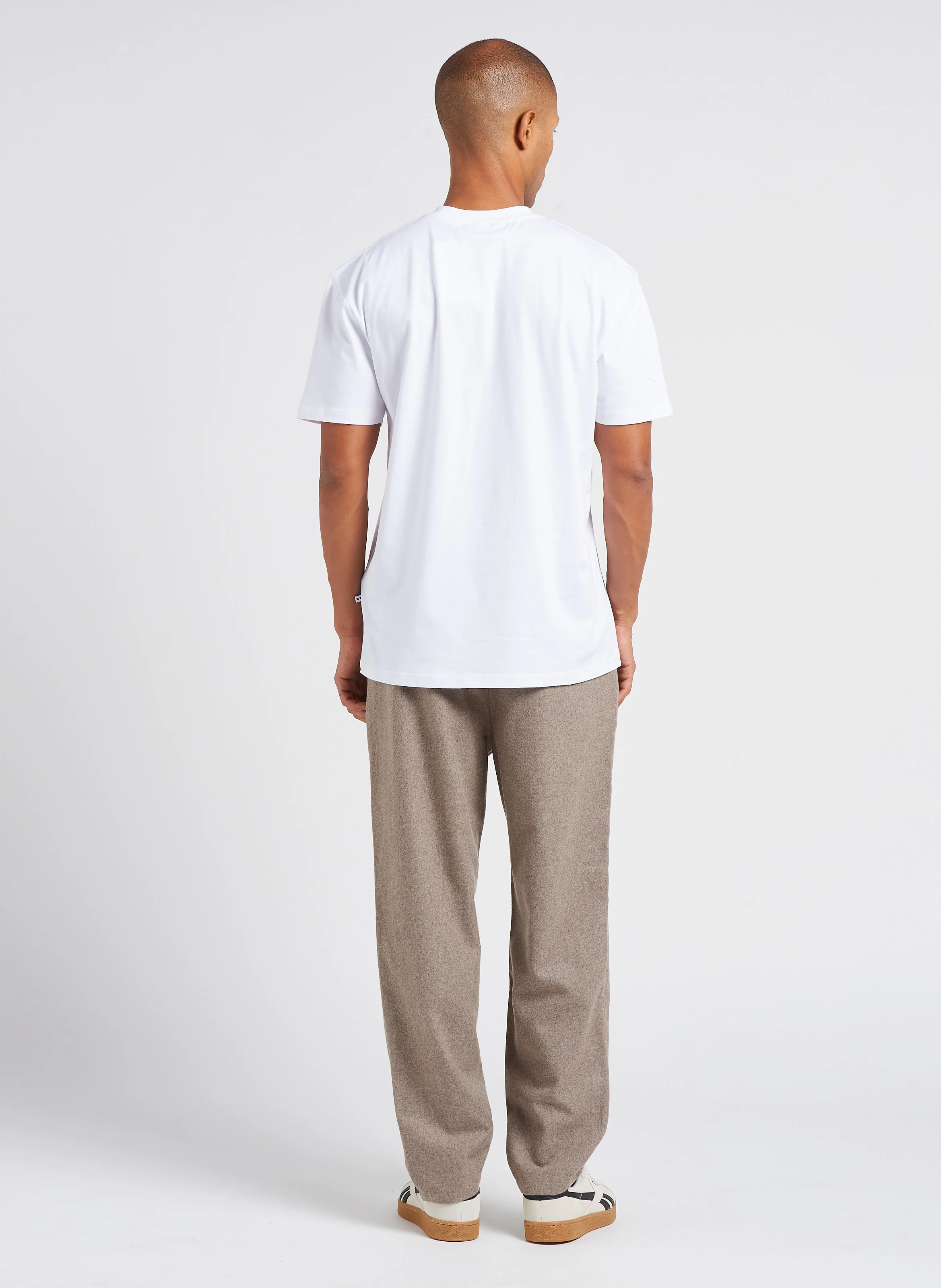 Bertilo - Pantalon chino 7/8 ème en laine mélangée | Beige