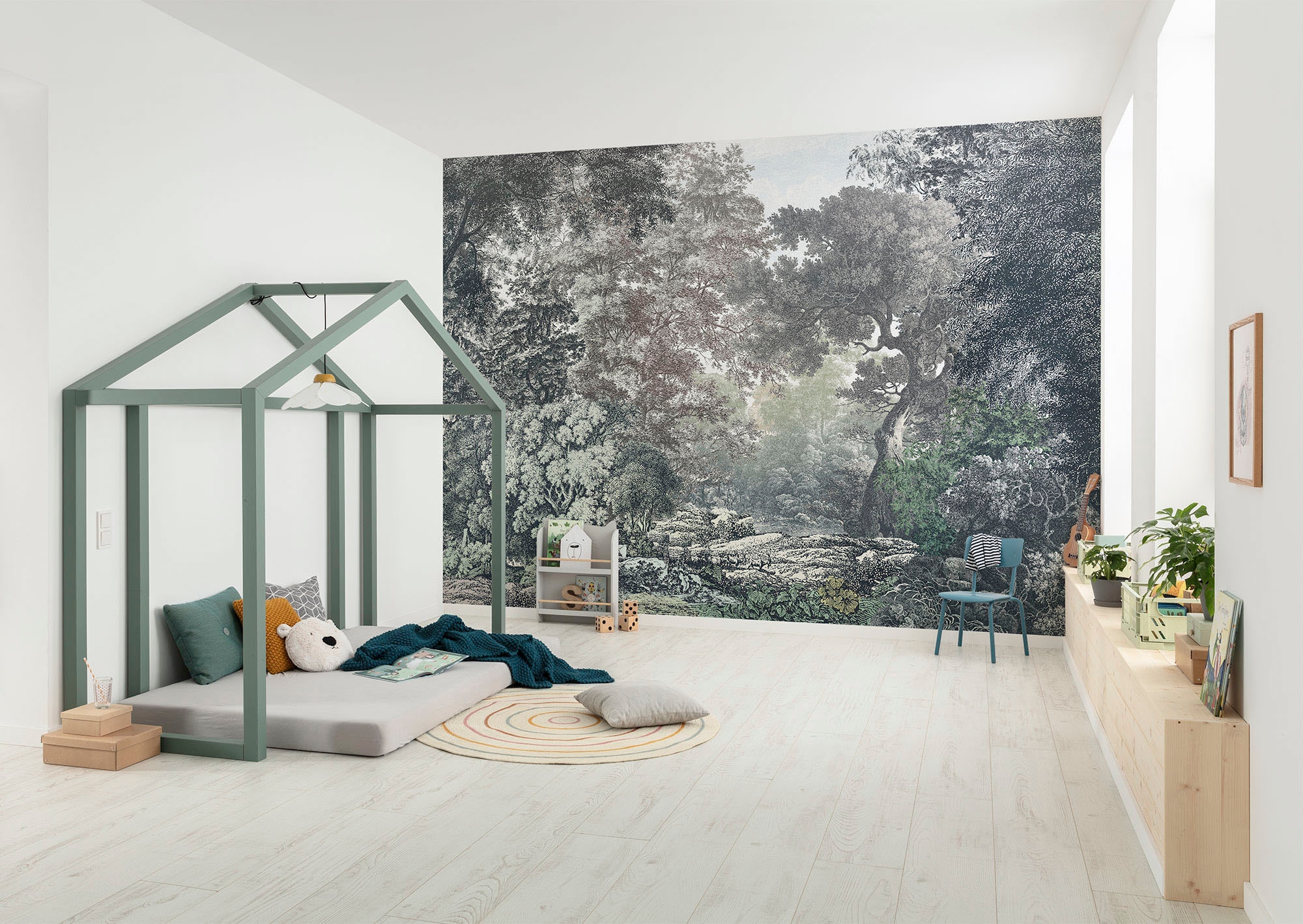 Komar Fototapete »Digitaldruck Vlies -  Wood Wide Web - Grösse 400 x 280 cm« bedruckt glatt Wohnzimmer, Schlafzimmer