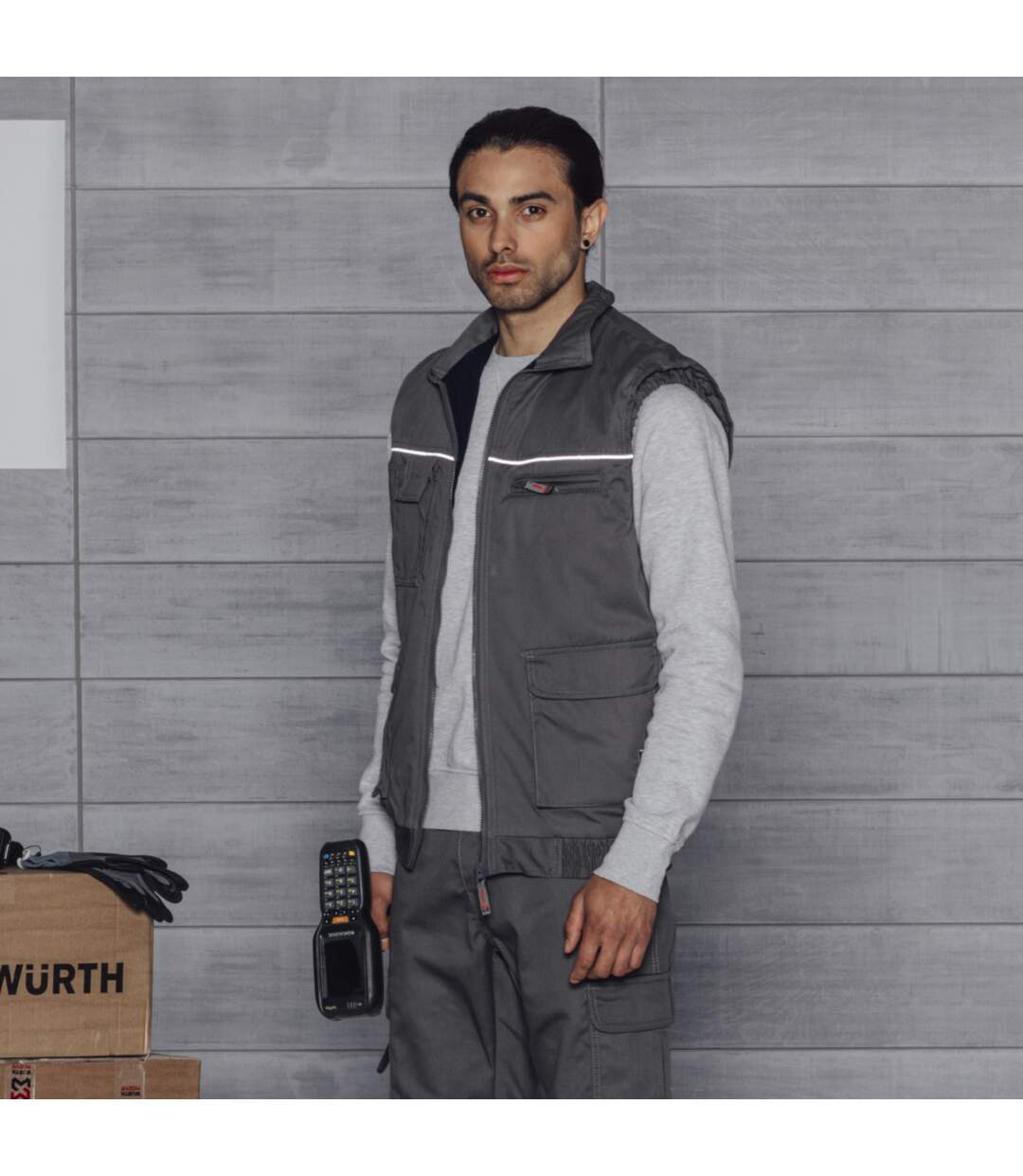 Gilet de travail matelassé Classic Würth MODYF gris