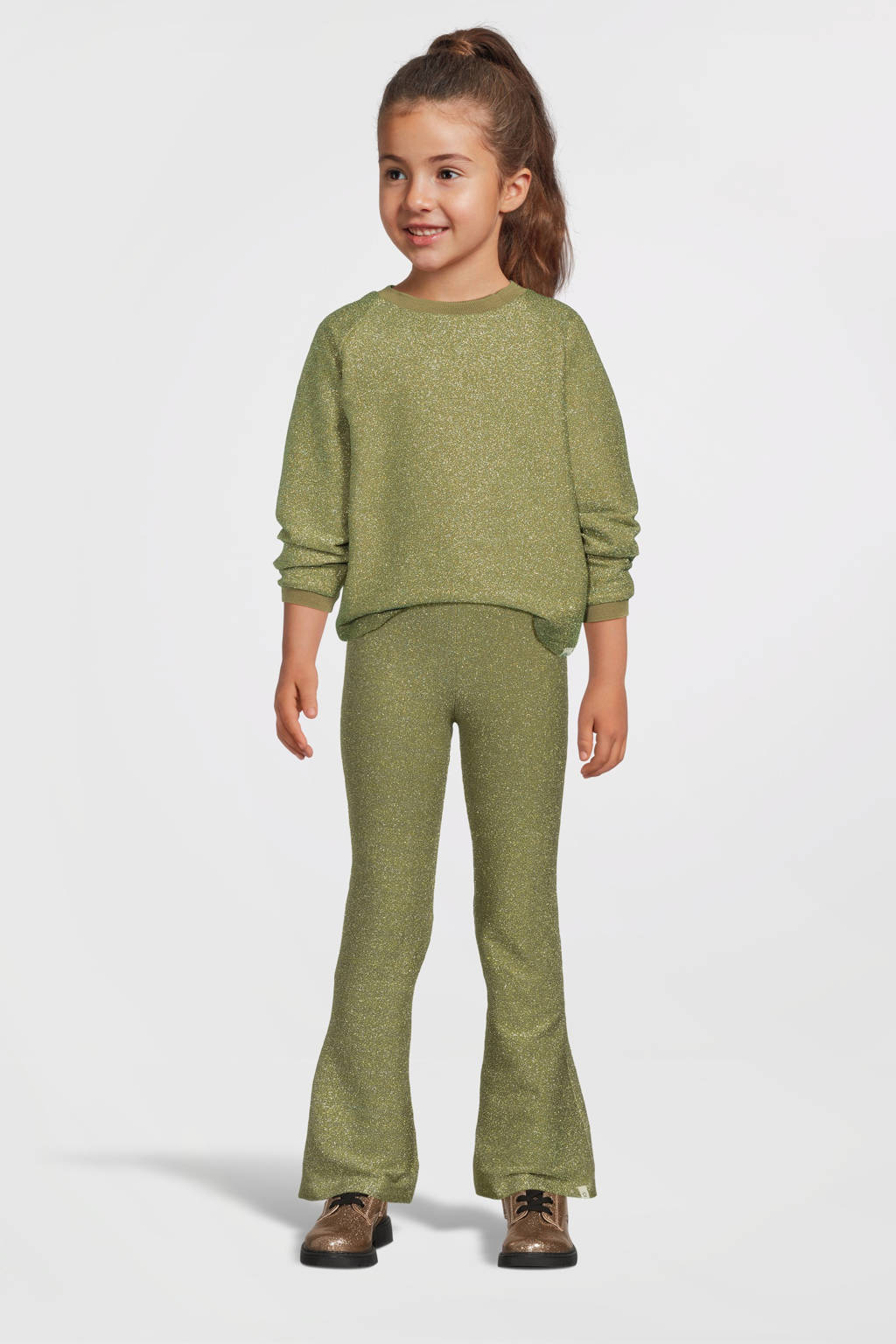 Your Wishes flared broek groen