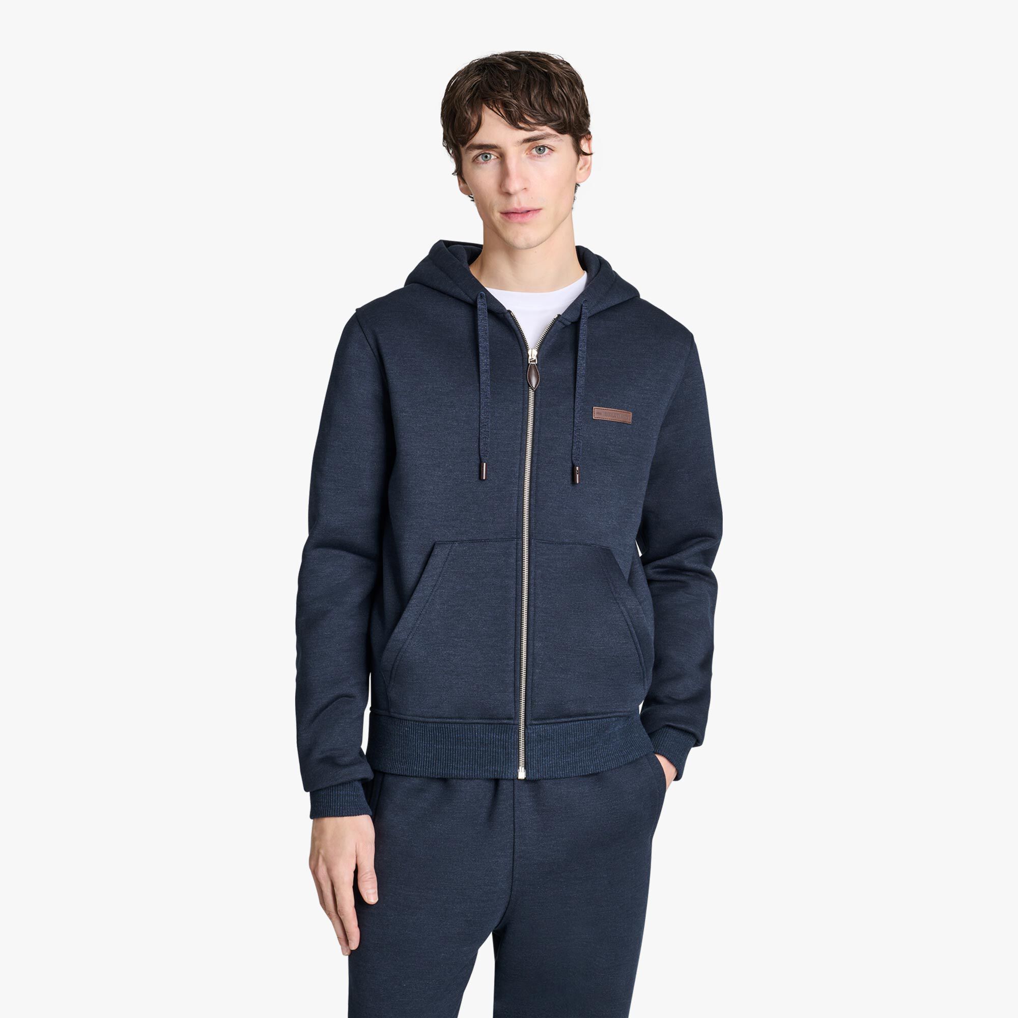 Sweat À Capuche Avec Detail En Cuir
