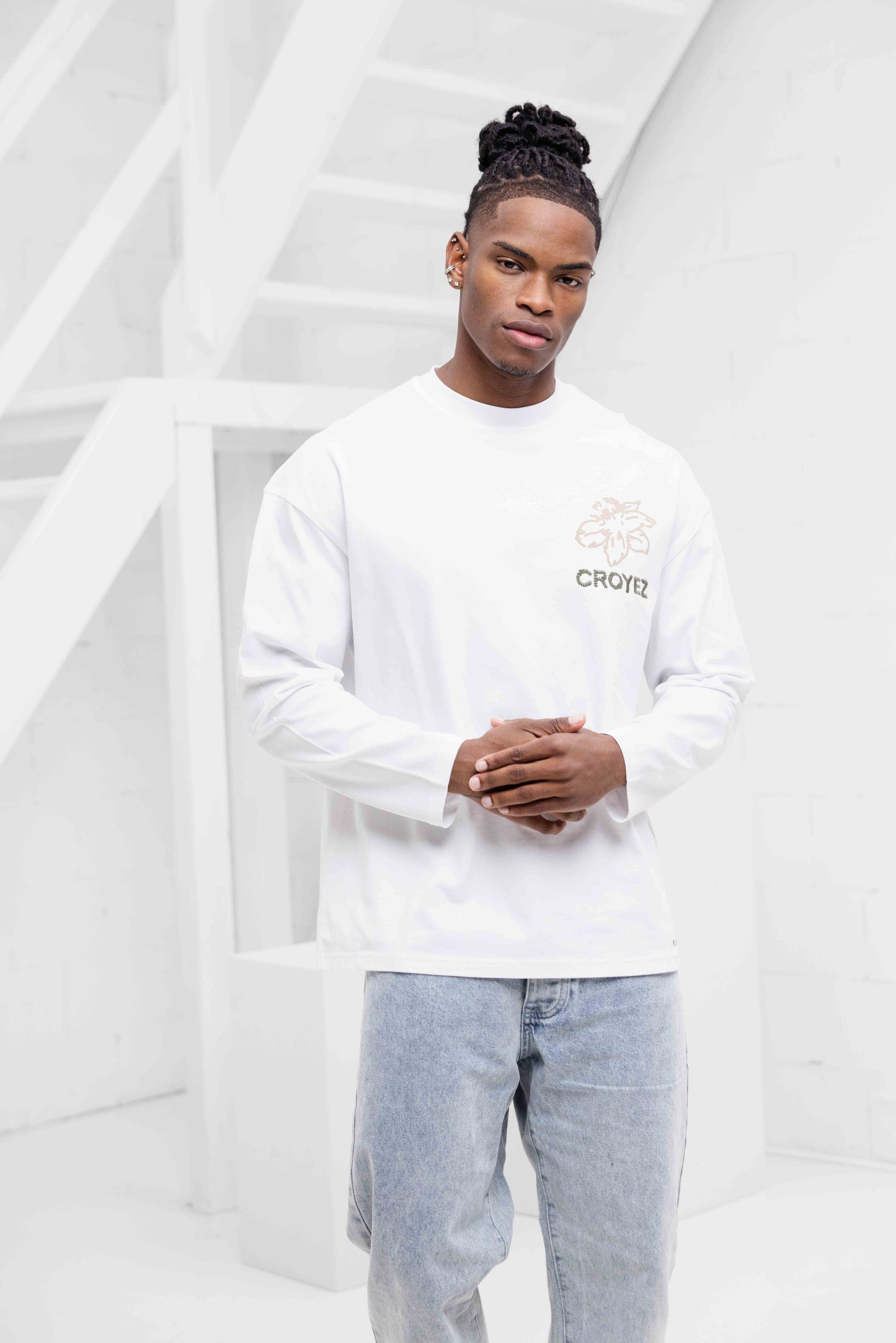 Croyez Gardener Longsleeve T-Shirt Heren Wit