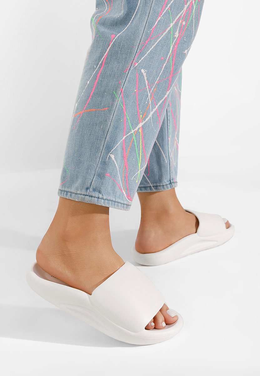 Mules femme blancs Raysal