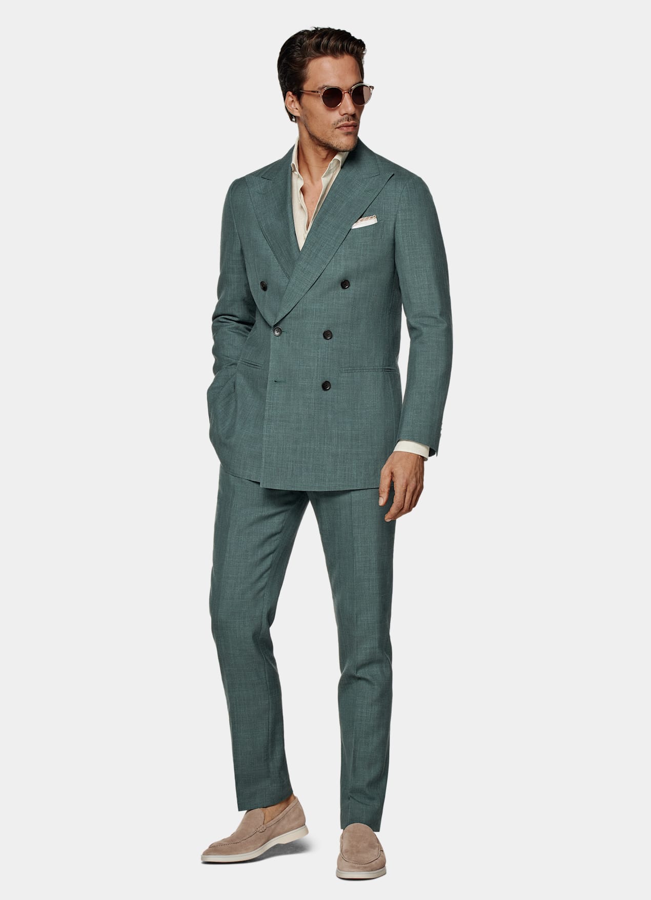Costume Havana coupe Tailored vert