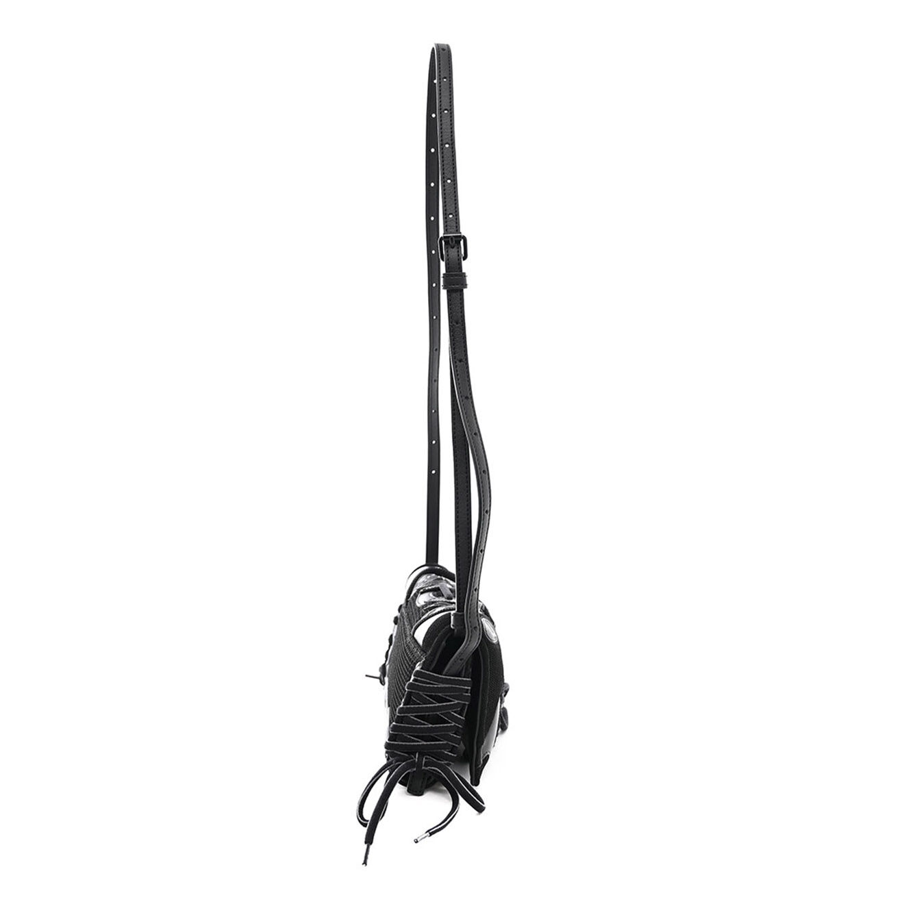 Balenciaga Sac bandoulière Sneakerhead en tissu technique & Cuir noir - Très bon état - L.17.5 cm