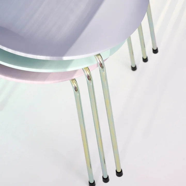 Fritz Hansen - Serie 7 Stuhl ungepolstert, rainbow / 7:14 AM beige (Special Edition 2025)