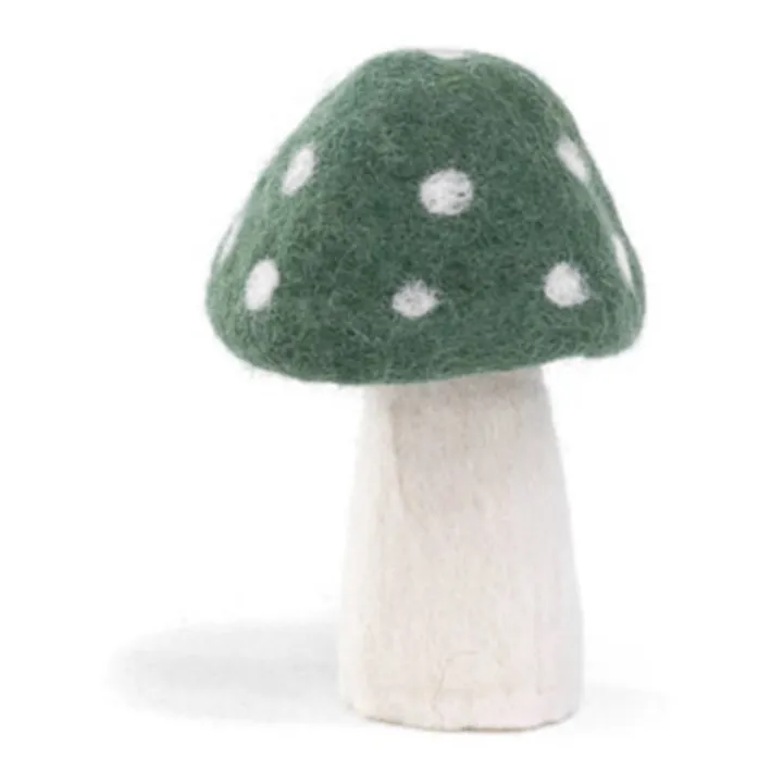 Muskhane Champignon Dotty décoratif en feutre | Vert foncé