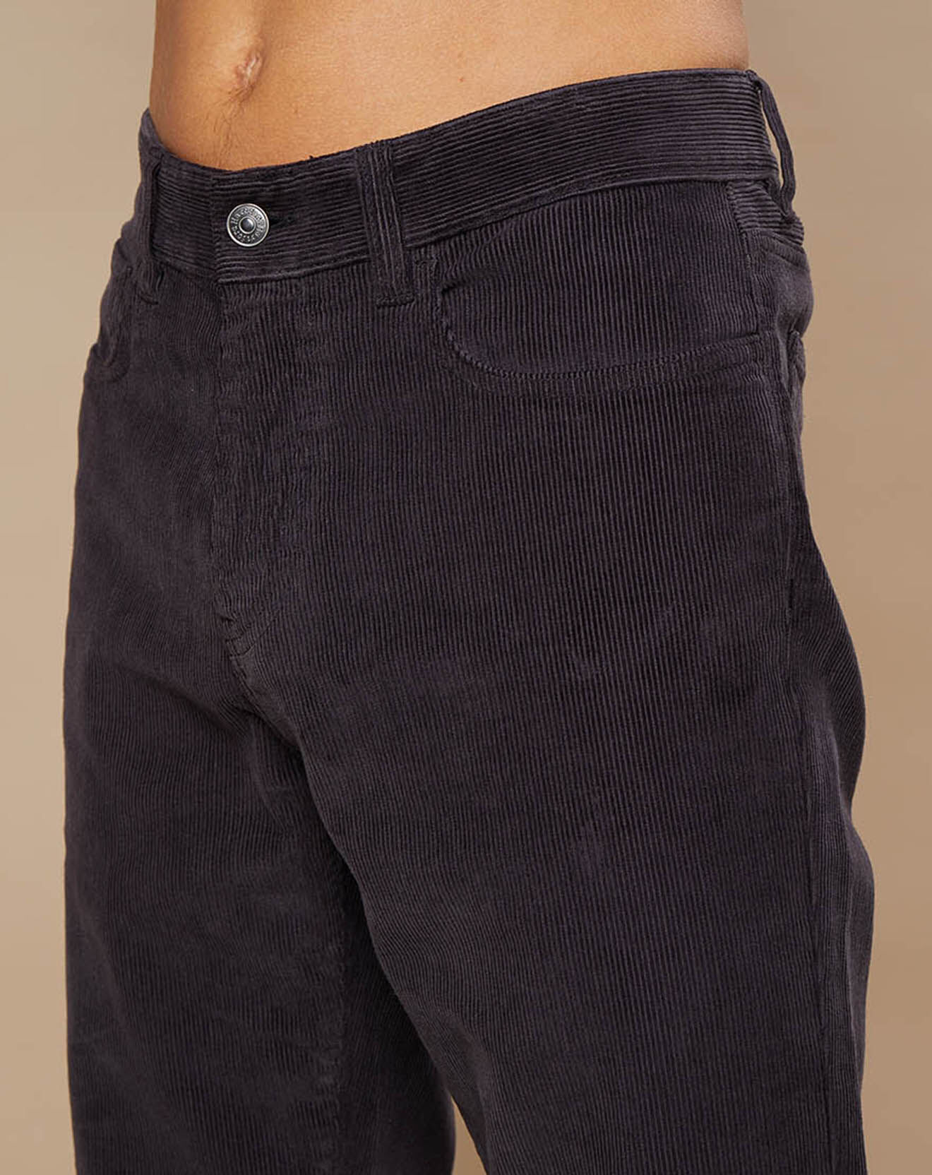 Hartford Pantalon en Velours côtelé Tim marron foncé