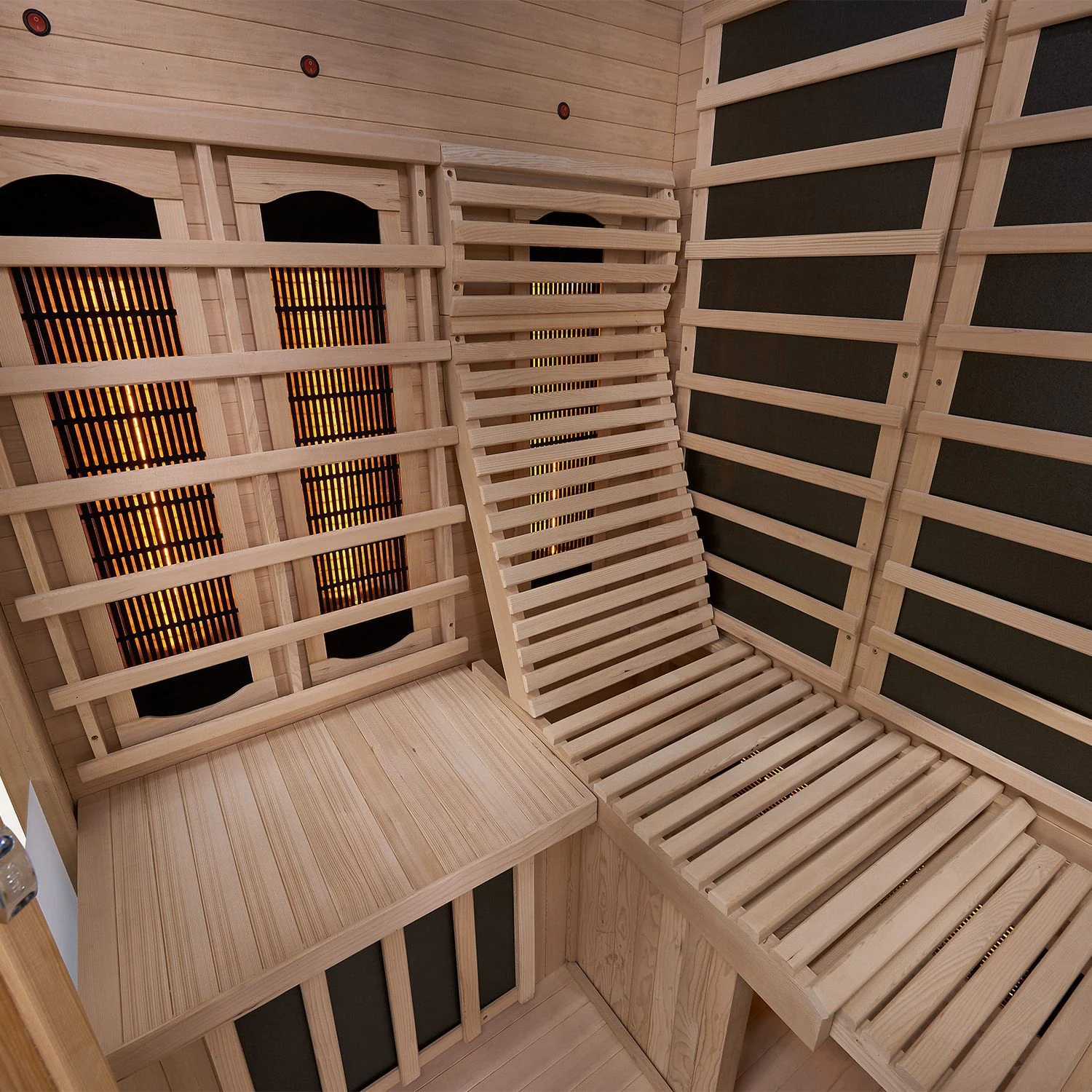 Artsauna Infrarotkabine Aalborg mit Dual-Technologie | 2 Personen Wärmekabine aus Hemlock Holz