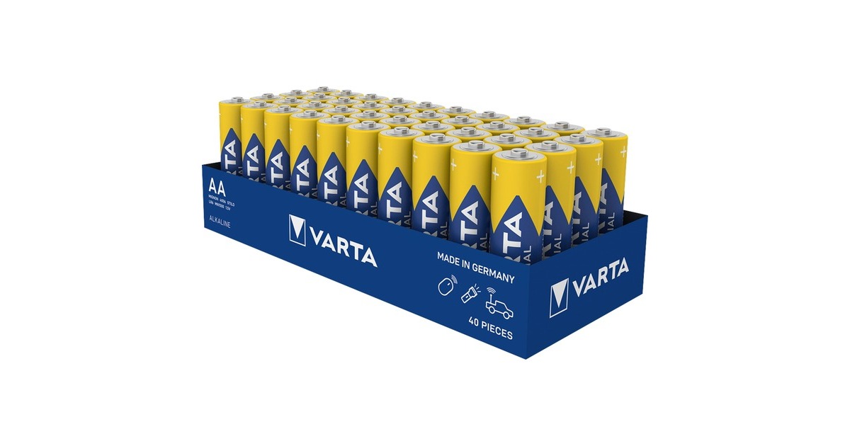 VARTAIndustrial AA (LR6) batterijen  (Zwart, 40 stuks)