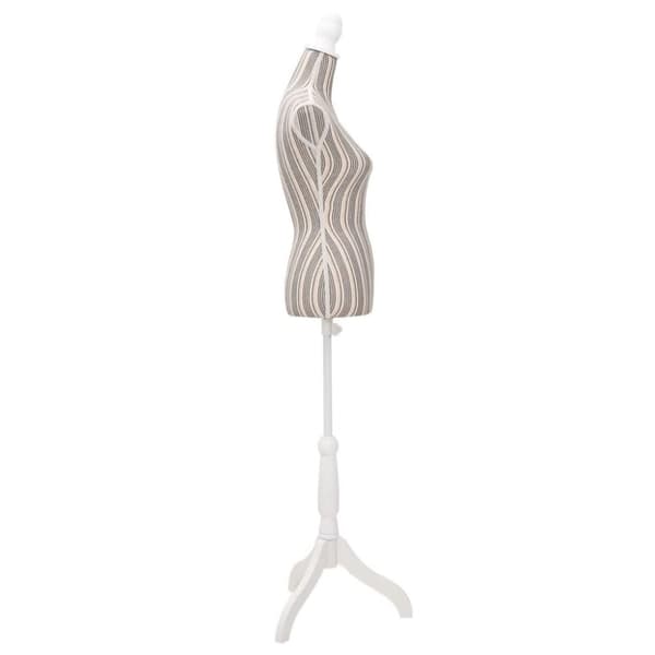 vidaXL Skredderbyste dame lin med striper