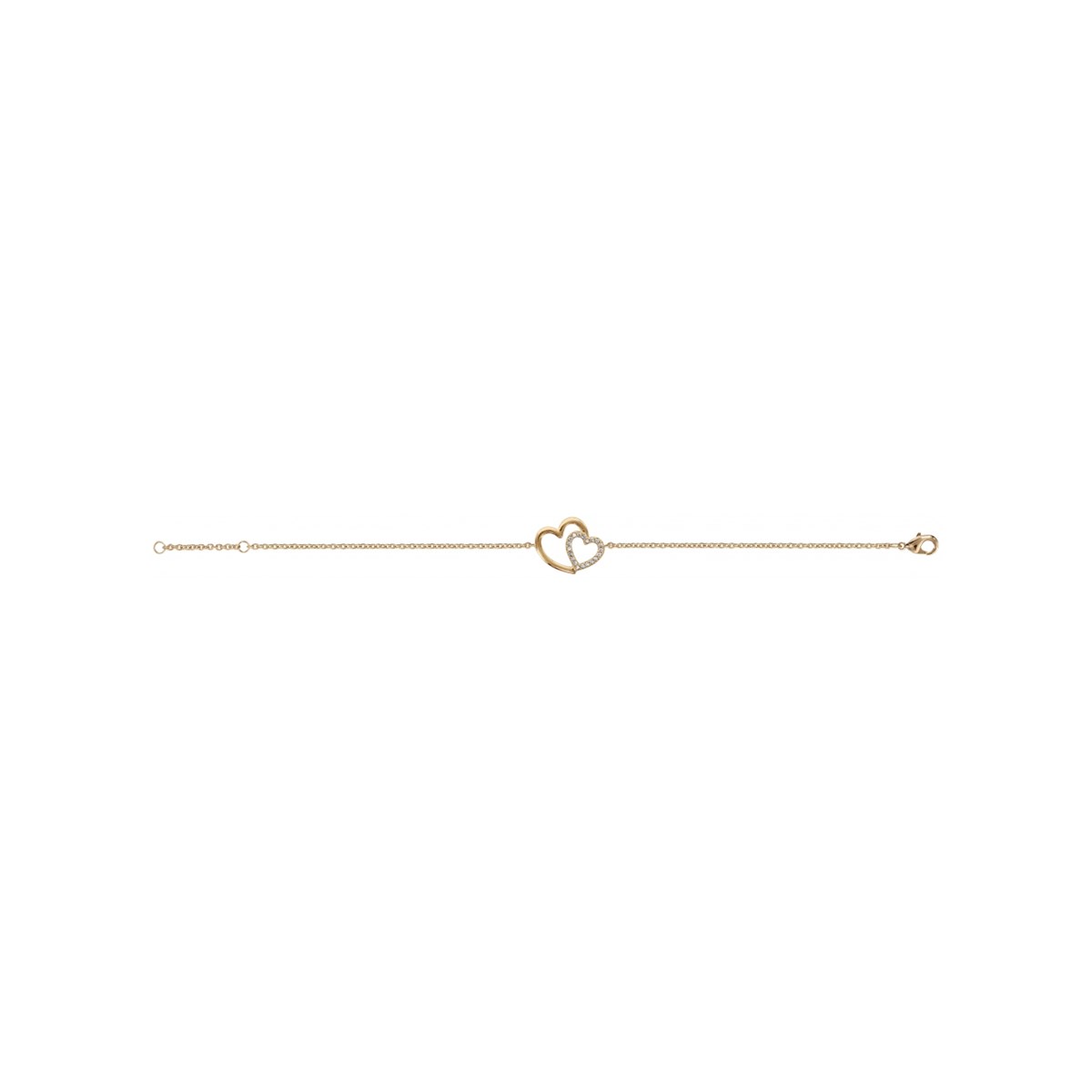Bracelet Coeurs - Plaqué or