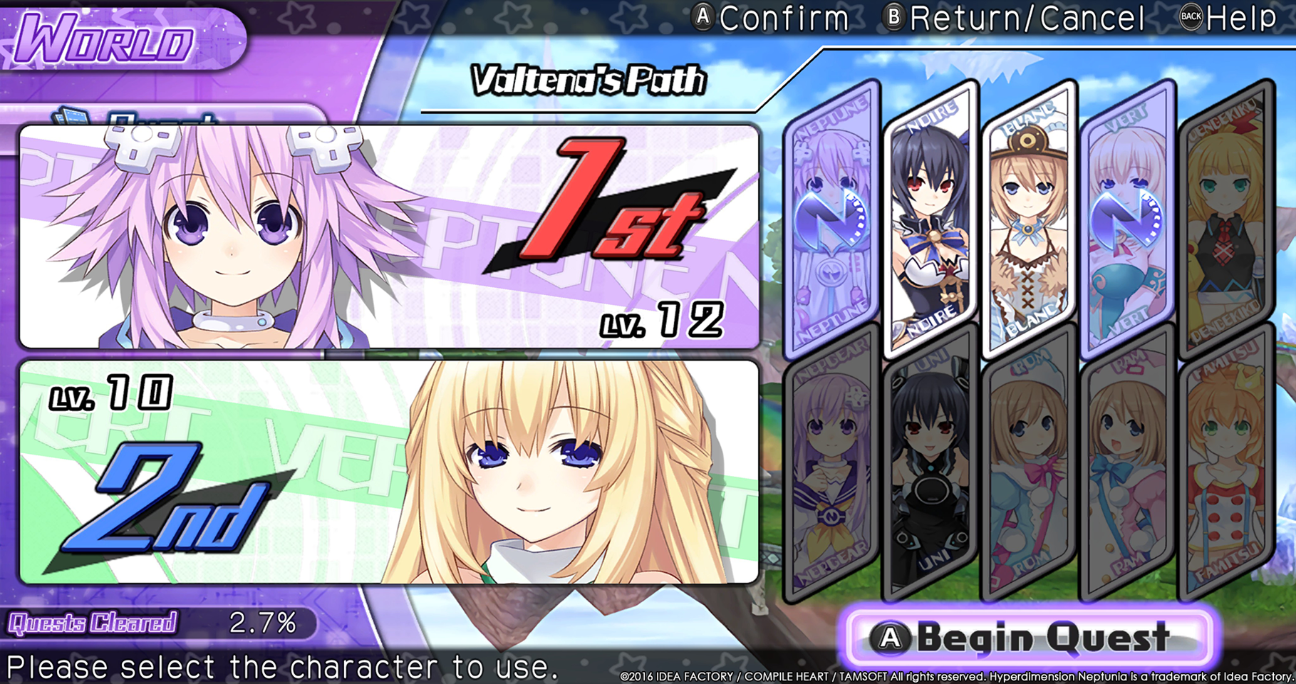 Hyperdimension Neptunia U: Action Unleashed- PC