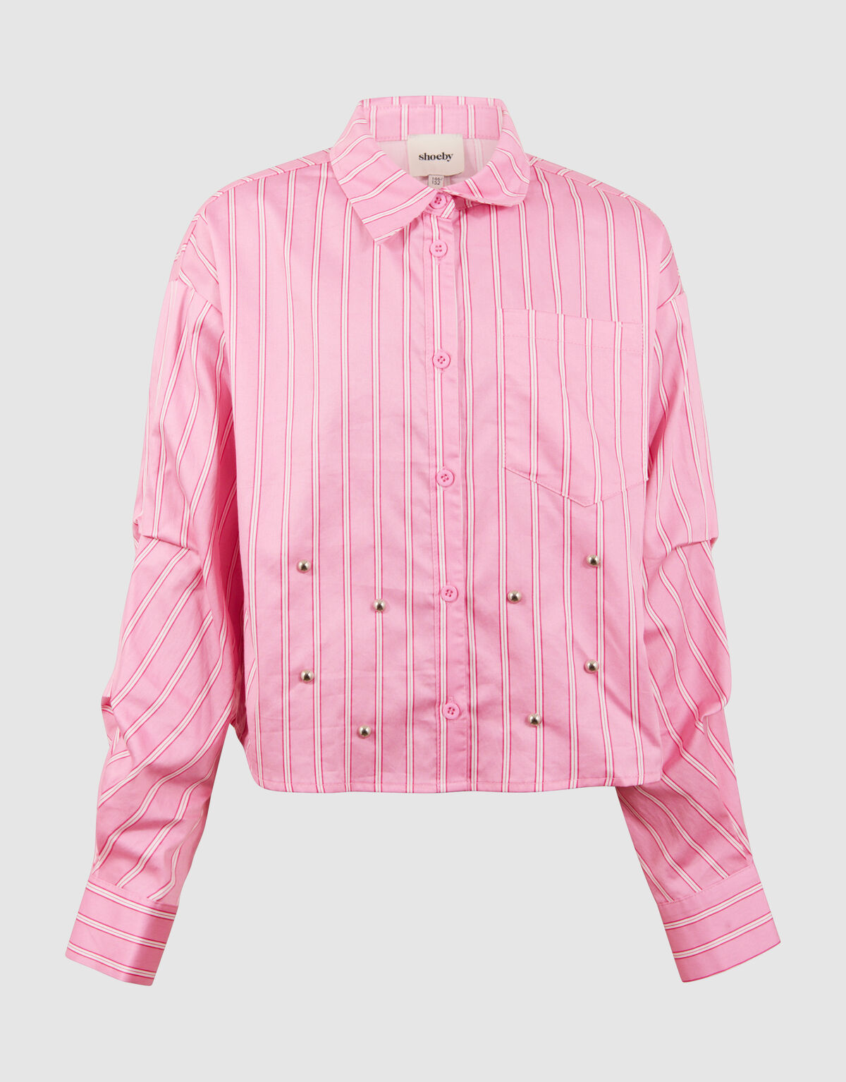Pinstripe Stud Blouse Roze