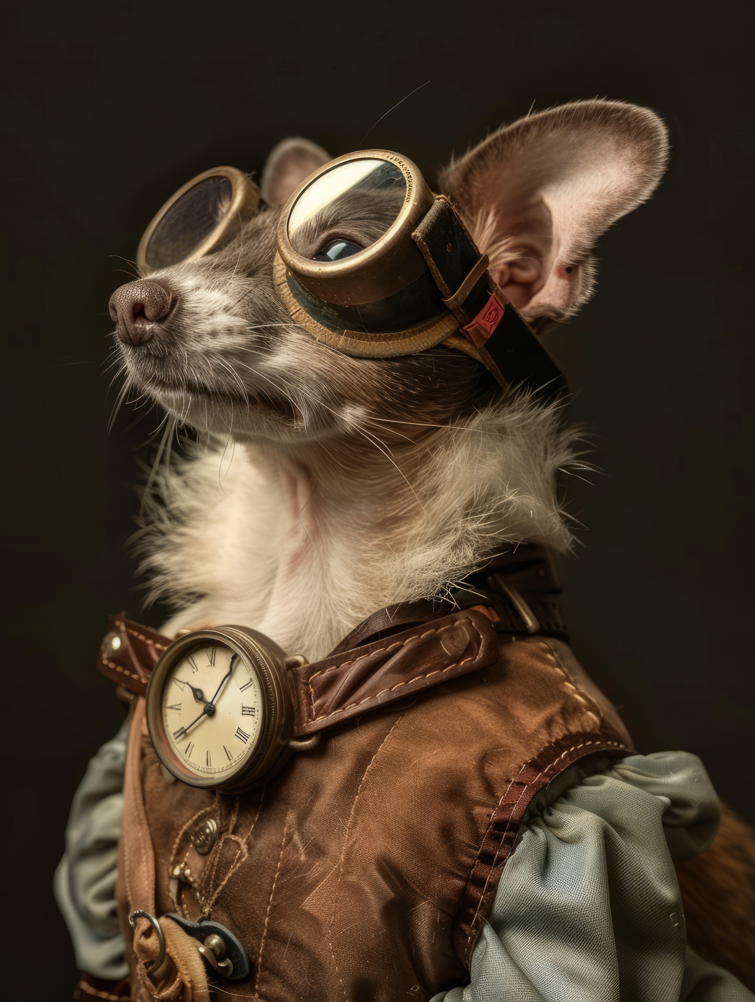 Canvas schilderij van een Rat Terrier hond 100x150 cm