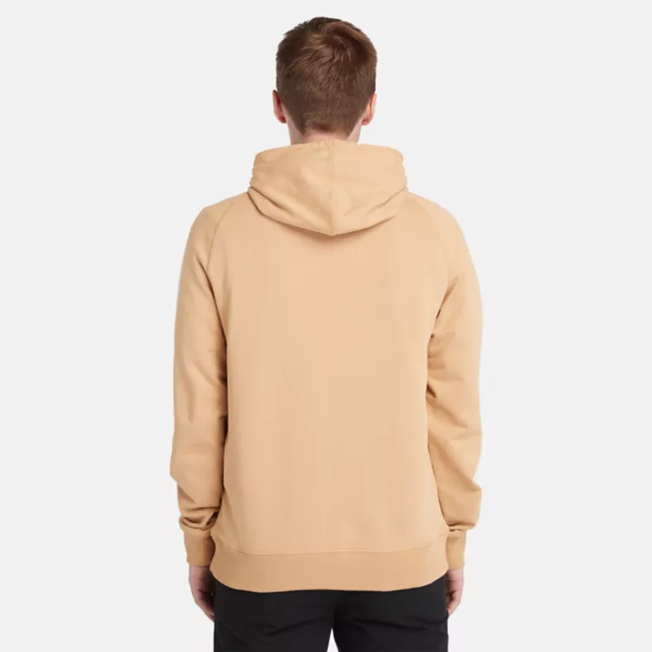 Sweat à capuche à envers bouclé pour homme en jaune clair