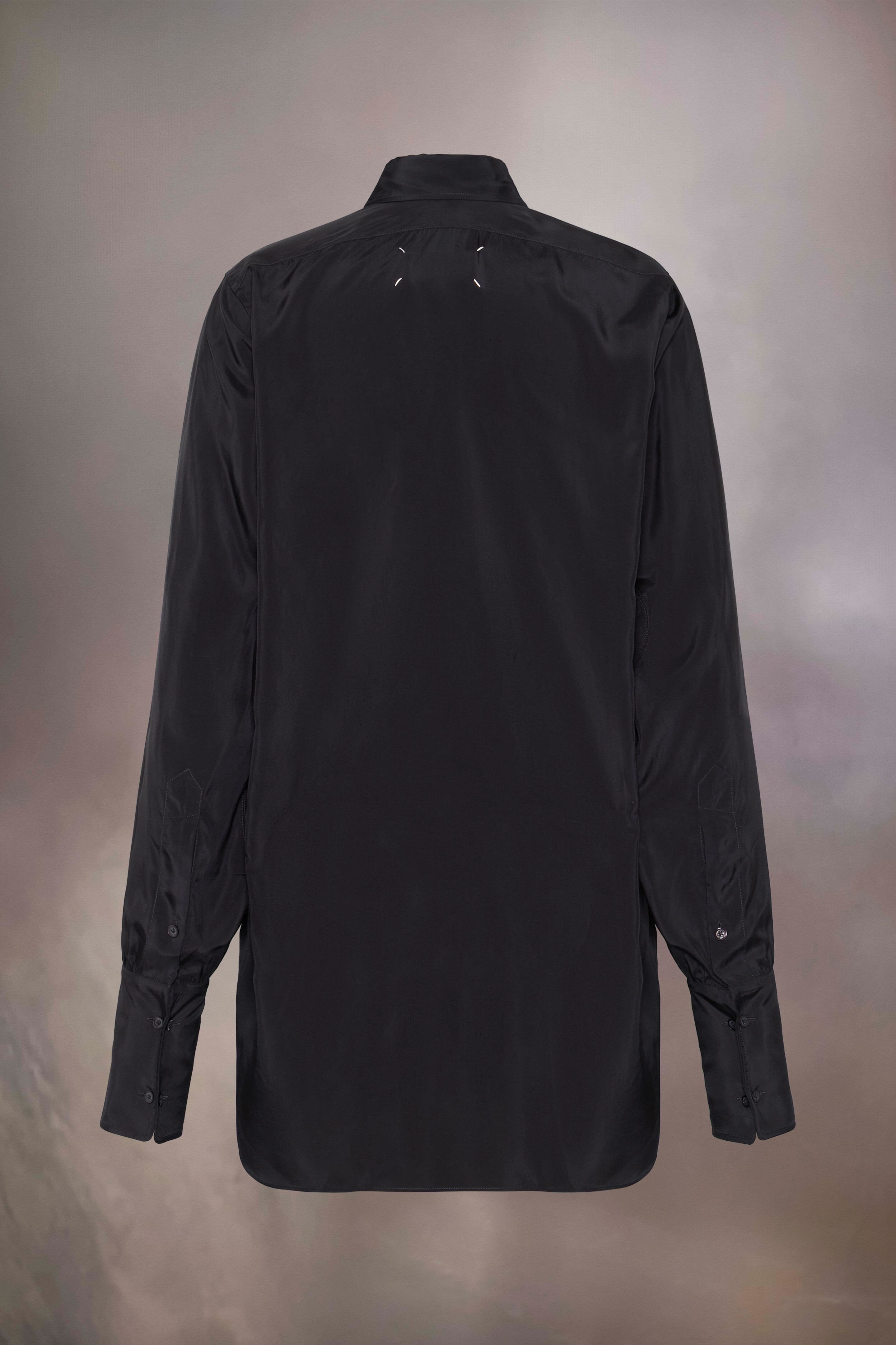 Chemise à ourlet plongeant Noir