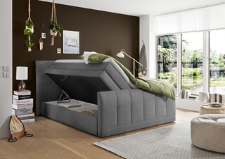 LIV´IN Boxspringbett GIRONA 180 x 200 cm anthrazit