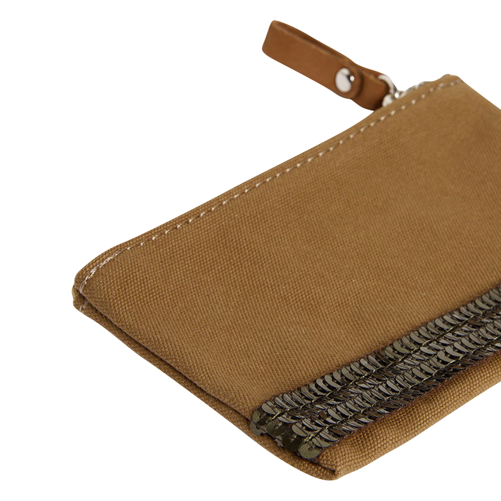 Porte-monnaie en coton| Marron